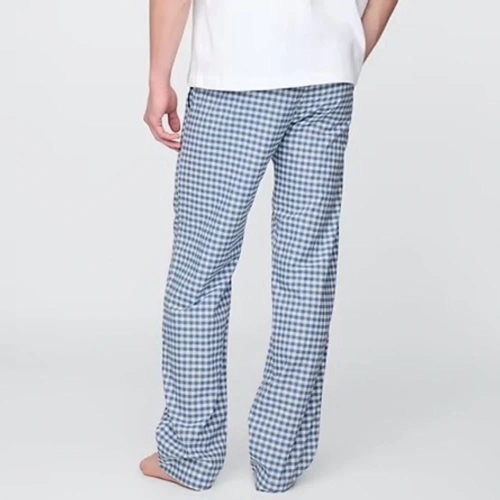 Gap Gingham Boxer Pants Docksider Blue White Cotton PJ Lounge Bottoms Mens Large
